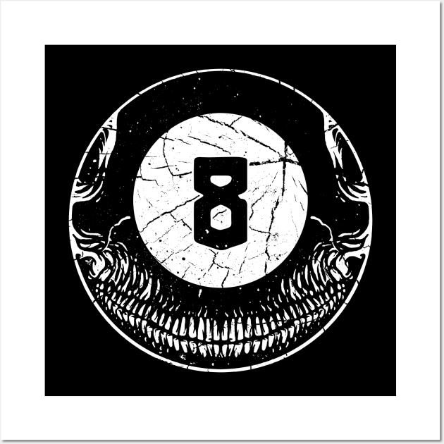 8 Ball Skull Wall Art by quilimo